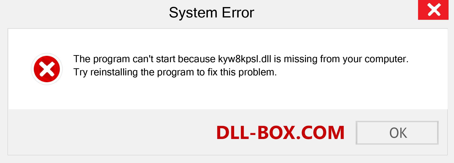  kyw8kpsl.dll file is missing?. Download for Windows 7, 8, 10 - Fix  kyw8kpsl dll Missing Error on Windows, photos, images